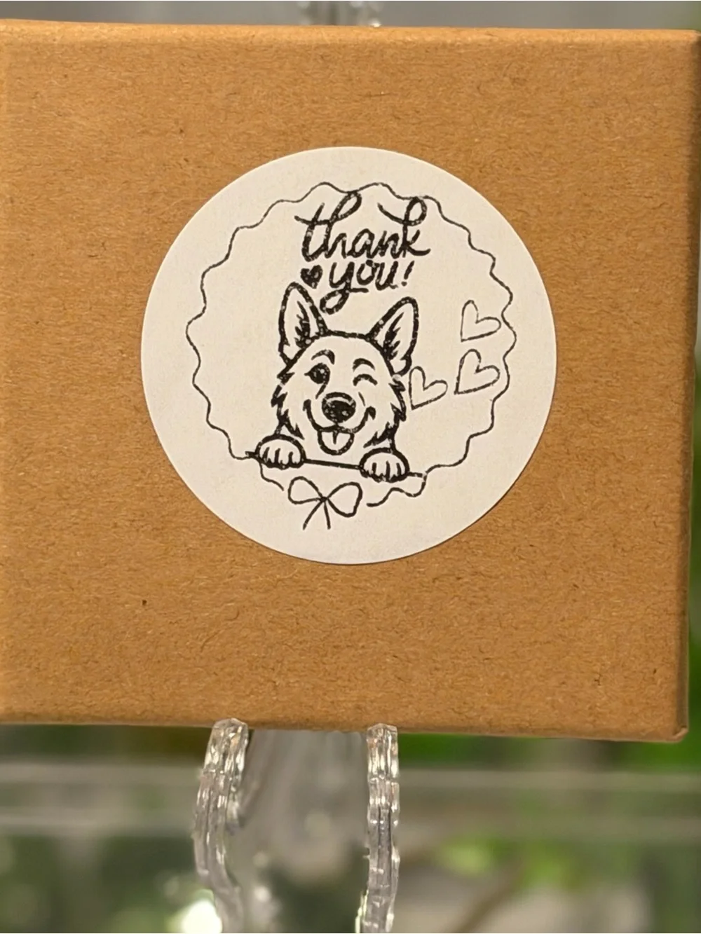 200 German Shepherd Thank You Stickers 2” Round Dog Hearts Small Business
